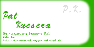 pal kucsera business card